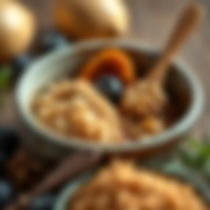 Natural Ingredients for Scrub A bowl filled with natural ingredients for a facial scrub