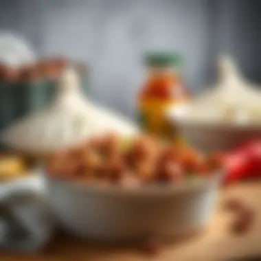 A bowl of freshly prepared dog food ready for serving