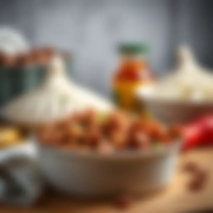 A bowl of freshly prepared dog food ready for serving