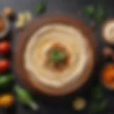 Fresh ingredients for hummus preparation