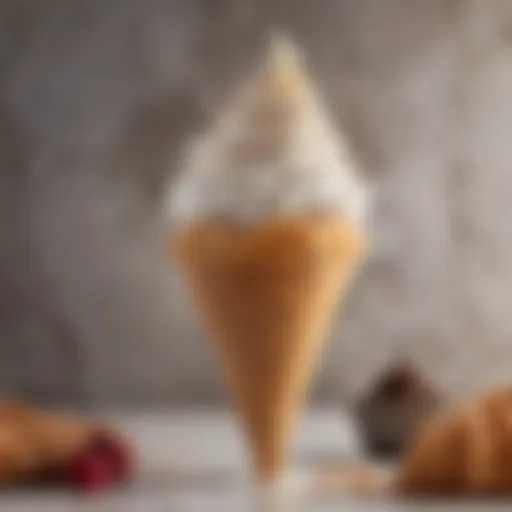 Artisan soft serve in a decorative cone