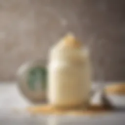 Rich and creamy vanilla sweet cream in a glass jar