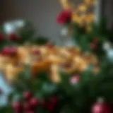 An elegant arrangement of Christmas mince pies with festive decorations
