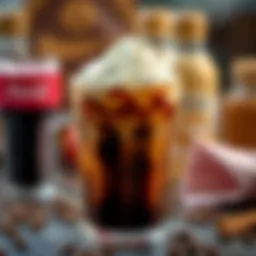 A refreshing glass of cold coffee topped with whipped cream
