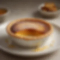 A beautifully caramelized sugar crust atop a creamy custard dish