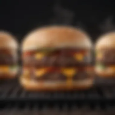 Cooking Techniques for Optimal Juiciness Juicy hamburger patties sizzling on a grill