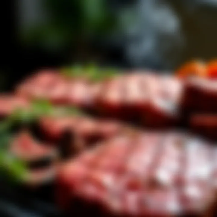 An array of beef cuts suitable for grilling