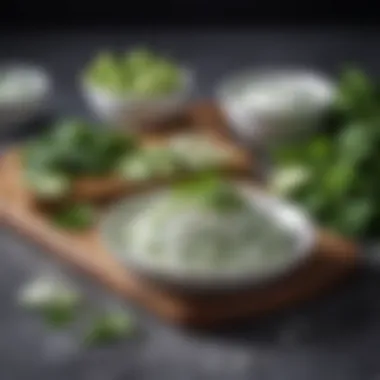 Crisp Ingredients for Authentic Flavor Fresh cucumbers and herbs for tzatziki