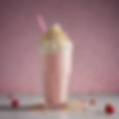 A luxurious milkshake topped with whipped cream and sprinkles