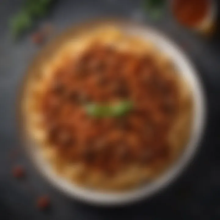 A rich and hearty beef ragu served over a bed of al dente pasta