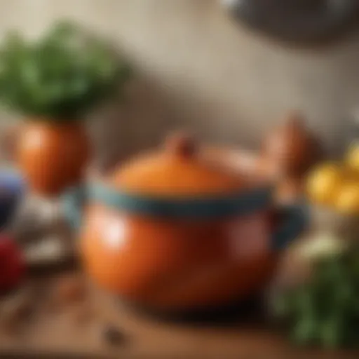 Beautifully glazed crock pot stoneware showcasing vibrant colors