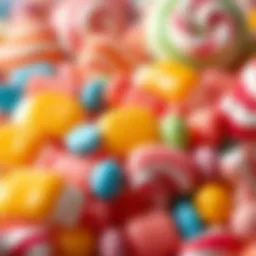 A colorful assortment of crown candy showcasing various flavors and designs