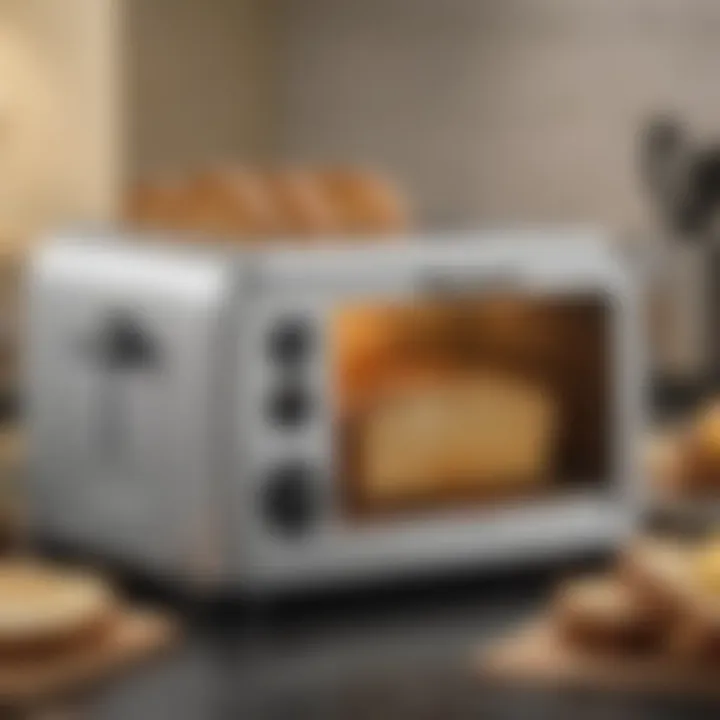 Variety of bread types being toasted in Cuisinart Classic Long Slot Toaster