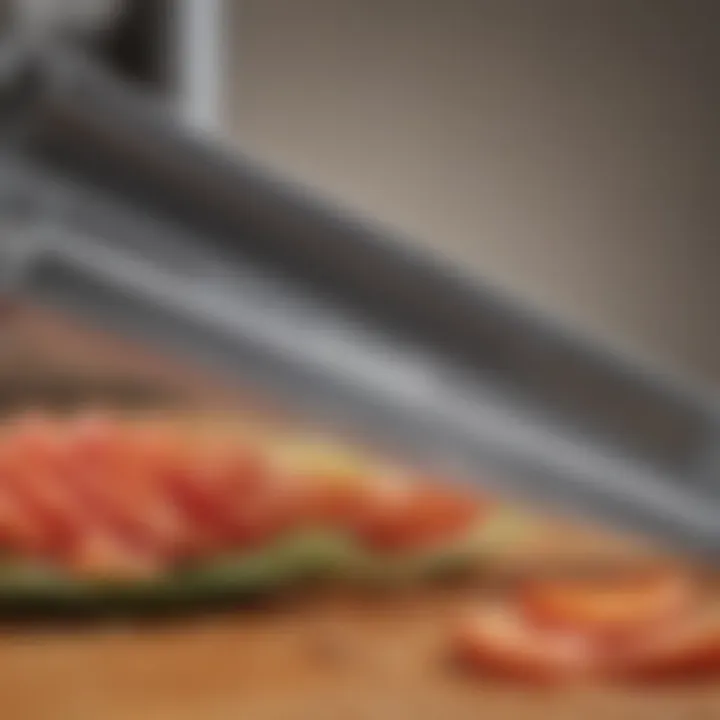 Close-up of Cuisinart slicing blade