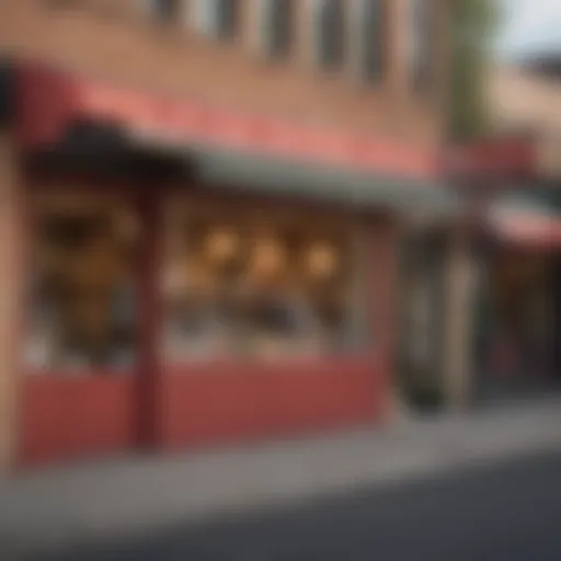 Vibrant street view of a popular Denver food district showcasing diverse eateries.