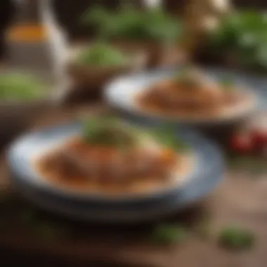 The Art of Mantuna: Tradition and Flavor Traditional mantuna dish garnished with herbs and spices