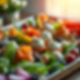 A beautifully arranged platter of Easter appetizers featuring vibrant colors and seasonal ingredients.