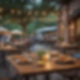 A vibrant outdoor dining scene in Decatur