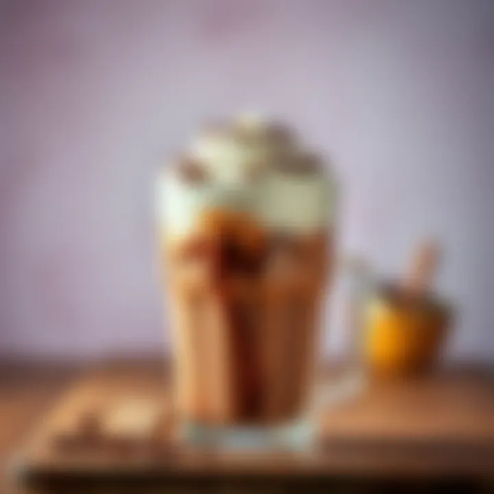 A decadent chocolate milkshake topped with whipped cream and chocolate shavings.