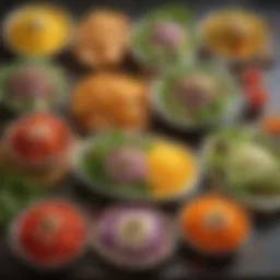 Colorful assortment of Dole Salad Kits