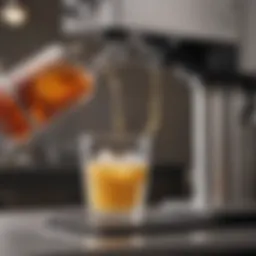 High-tech drink pouring machine in action