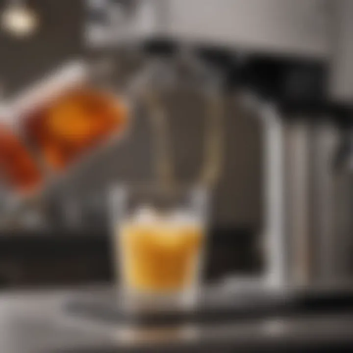 High-tech drink pouring machine in action