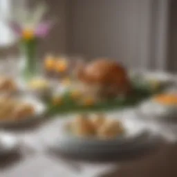 Elegant table setting for Easter brunch