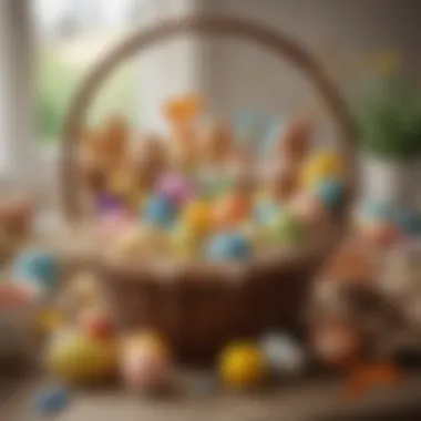 Easter Basket Filled with Joy Colorful Easter basket filled with toys and educational gifts for kids
