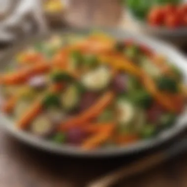Vibrant Seasonal Vegetables A colorful medley of seasonal vegetables sautéed to perfection