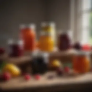 Delightful Homemade Jam Creations Elegant homemade jam jars