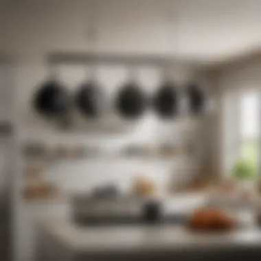 Aesthetic Appeal of Hanging Pot Racks Hanging pot rack showcasing aesthetic storage