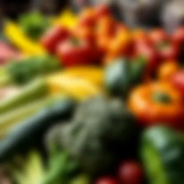 Fresh produce selection emphasizing healthy choices