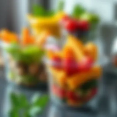 Colorful meal prep container showcasing balanced meals