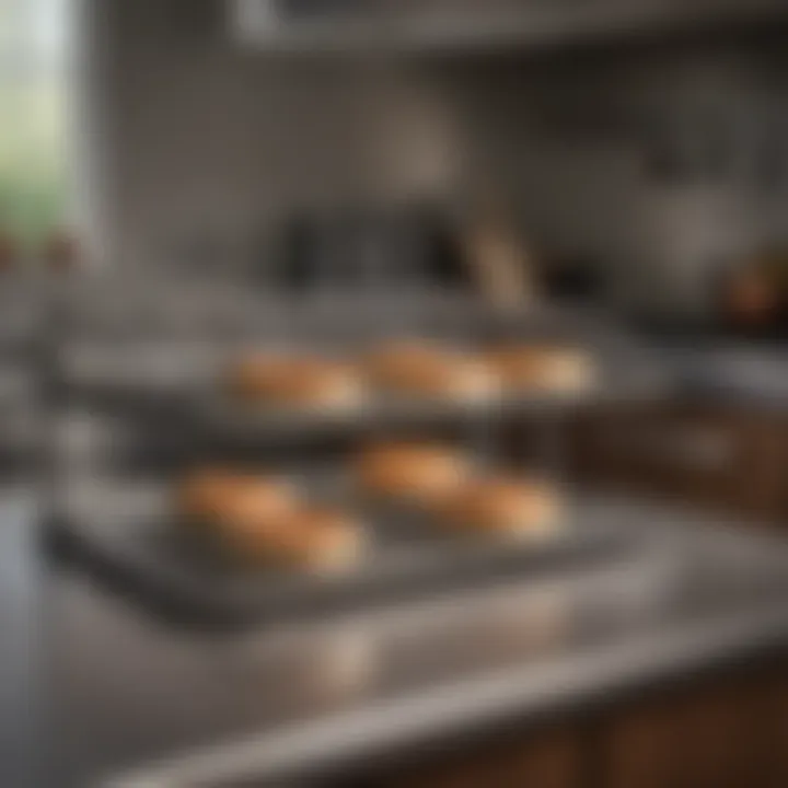 Commercial cleaning products on a kitchen counter