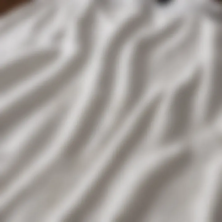 Before and after comparison of a garment treated for white out stains