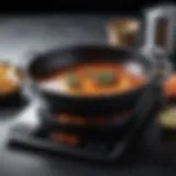 Close-up of induction cookware showcasing its sleek design