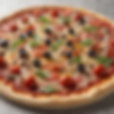 Fresh Toppings for Homemade Pizza An array of fresh, vibrant toppings laid out for pizza assembly.