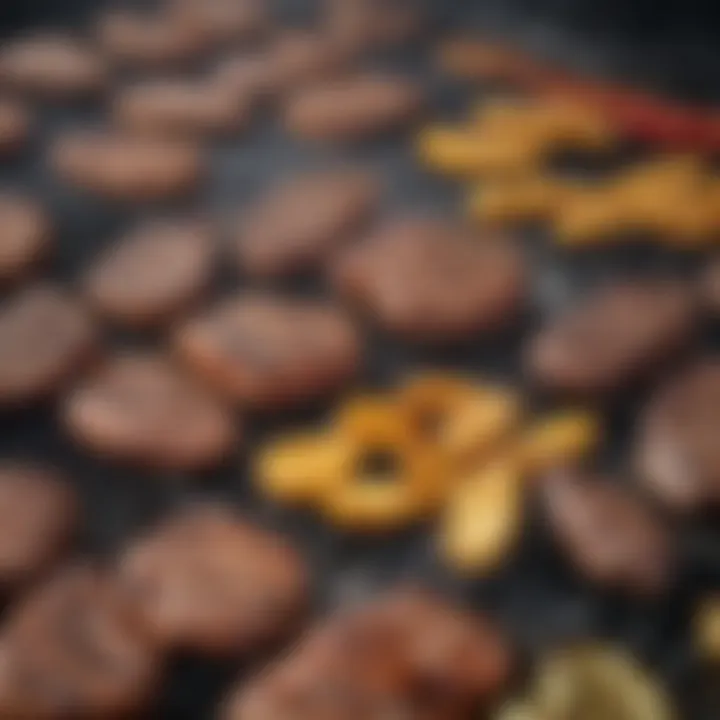 A comparison chart displaying various charcoal grill models and their specifications.