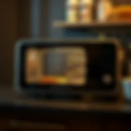 Compact microwave with modern design