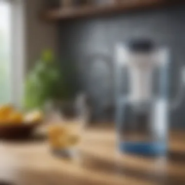Graphical comparison of various water filter pitchers for lead removal