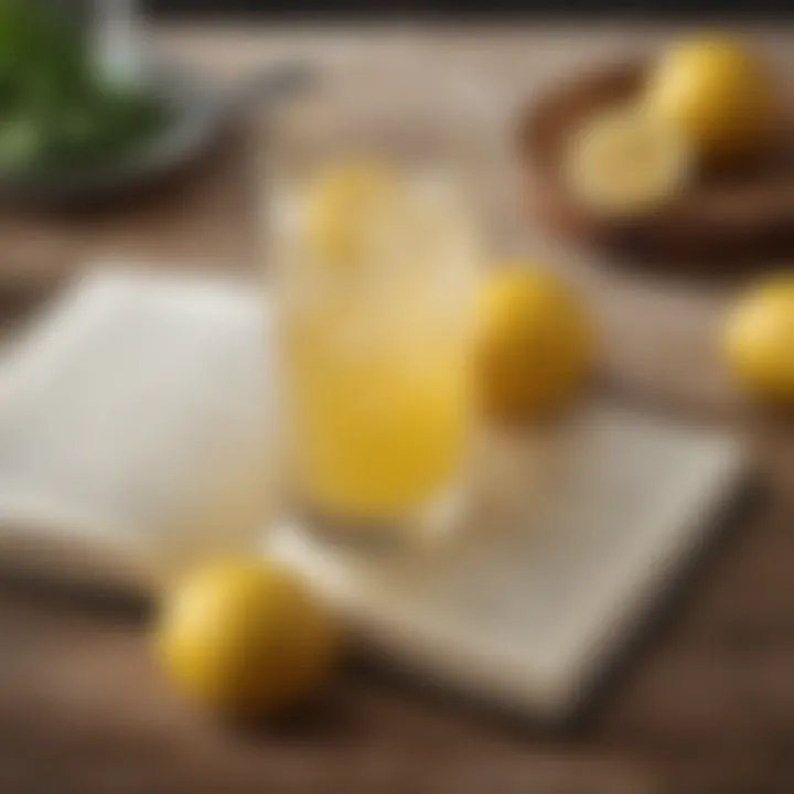 A vintage recipe book opened to a page on lemonade.