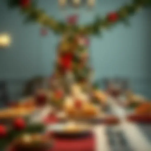 A festive table set with Aldi's seasonal products