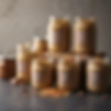 Artisan Seed Butters Collection Seed butters displayed in elegant jars