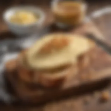 Soy Butter Delight on Toast Soy butter spread on whole grain toast