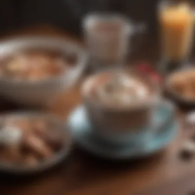 Cozy Moment with Bariatric Hot Chocolate A cozy scene featuring bariatric hot chocolate alongside a health-conscious snack