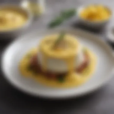 A modern dish elevated with Béarnaise sauce in a refined setting