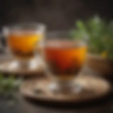 Nurturing Herbal Elixirs A variety of herbal teas displayed in elegant cups