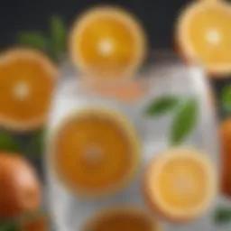 A refreshing glass of water adorned with slices of citrus fruits