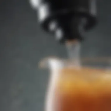 Close-up of filtration technology used in a pitcher.