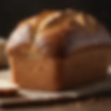 Freshly baked loaf made in a bread maker